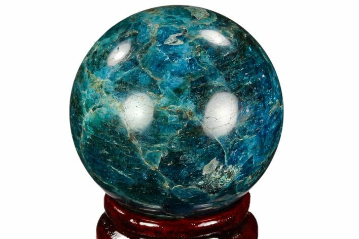 Bright Blue Apatite Sphere - Madagascar #121849